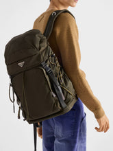 Prada Camouflage Green Speedrock Re-Nylon and Leather Backpack