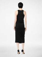 Tom Ford Black Tank Dress with Leather Buckle Detail