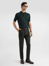 Dolce & Gabbana Dark Green Silk Polo Shirt