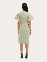 Ferragamo Burnt Sage Poplin Shirt Dress