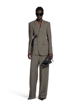 Balenciaga Wrap Tailored Jacket in Khaki and Brown