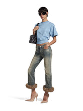 Balenciaga Back T-Shirt Medium Fit in Light Blue