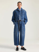 Givenchy Medium Blue Cropped Cocoon Cargo Jeans