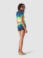 Casablanca Gradient Shirred Short Sleeve Polo Shirt
