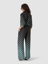 Casablanca Black Degrade Monogram Long Sleeve Silk Shirt