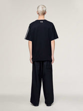 Y-3 Black 3-Stripes Raw Edge T-Shirt