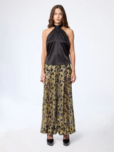 Nina Ricci Black Silk Satin Halterneck Top