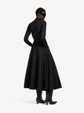 Balenciaga Black Cotton Godet Maxi Skirt