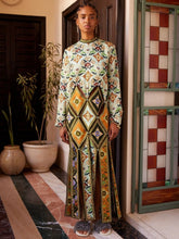 Alémais Cece Print Spliced Midi Dress