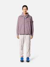 Stone Island Purple Grey Stretch Organic Cotton Twill Overshirt
