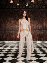 Johanna Ortiz Ecru The Root Jacquard Halter Top