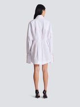 Balmain White Poplin Shirt Dress