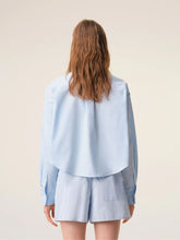 Ami Paris Blue Ami De Coeur Cropped Shirt