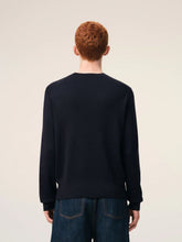 Ami Paris Navy Blue Ami De Coeur Wool Sweater