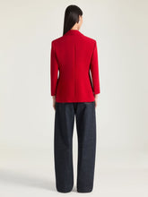 Givenchy Dark Red Crepe Cady Single-Breasted Jacket