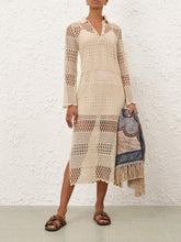 Zimmermann Wanderlust Natural Sun Crochet Maxi Dress