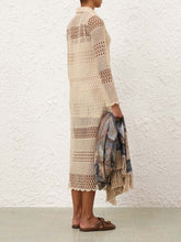 Zimmermann Wanderlust Natural Sun Crochet Maxi Dress