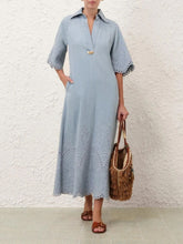 Zimmermann Daylight Ice Storm Denim Midi Dress