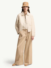 Moncler Ivory Haricot 3-in-1 Leather Down Shirt Jacket