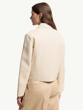 Moncler Ivory Haricot 3-in-1 Leather Down Shirt Jacket