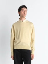 Lemaire Butter Yellow Wool and Cashmere Crewneck Sweater