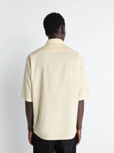 Lemaire Ice Apricot Short Sleeve Shirt in Washed Cotton Muslin