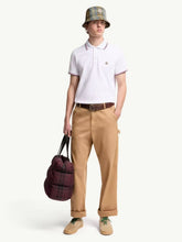 Moncler White Tricolour Cotton Polo Shirt