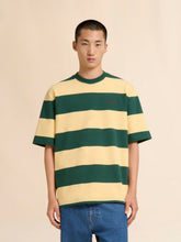 Marni Emerald and Yellow Stripe Cotton T-Shirt