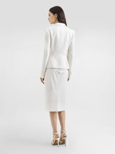 Dolce & Gabbana White Double-Breasted Twill Blazer