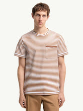 Moncler Beige Striped Cotton T-Shirt