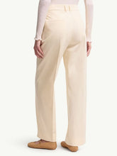 Moncler Natural Wide-Leg Cotton Gabardine Trousers