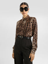 Dolce & Gabbana Leopard-Print Silk Satin Shirt