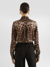 Dolce & Gabbana Leopard-Print Silk Satin Shirt
