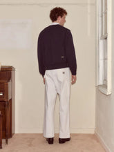 Bode Navy Double-Breasted Cardigan