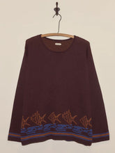 Bode Brown Fish School Sweater