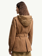 Moncler Camel Beige Centaurea Hooded Gabardine Field Jacket