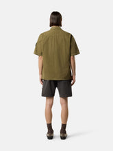 Stone Island Military Green Brushed Organic Cotton Canvas Shirt