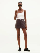 Courrèges Chocolate Reedition Vinyl Mini Skirt