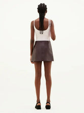 Courrèges Chocolate Reedition Vinyl Mini Skirt
