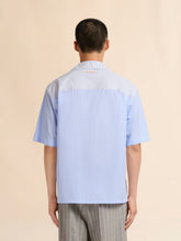 Marni Opal Blue Striped Poplin Bowling Shirt