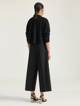 Givenchy Black Cropped Double Pleat Wool and Mohair Pants