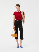 Versace Black Wool High-Waisted Capri Trousers