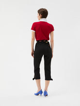 Versace Black Wool High-Waisted Capri Trousers