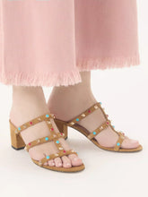 Valentino Garavani Havana Beige Rockstud Suede Sandals