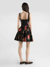 Dolce & Gabbana Rose Bouquet Cotton Bustier Top