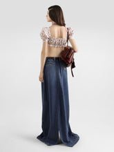 Dolce & Gabbana Small Rose Print Poplin Crop Top
