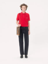 Valentino Garavani Red Piqué Polo with VLogo Patch