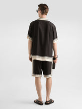 Dolce & Gabbana Black Silk Hawaii Logo Shirt