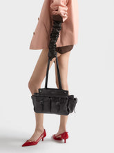 Prada Black Route Medium Leather Tote Bag