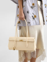 Dolce & Gabbana White Marlene Palmellato Leather Handbag